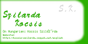 szilarda kocsis business card